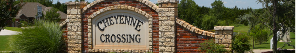 Cheyenne Crossing Brick Signage